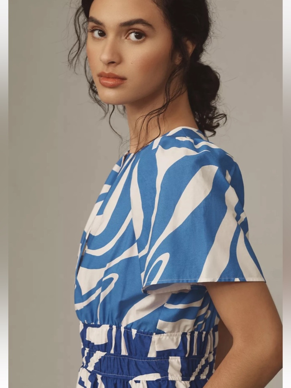 Anthropologie The Somerset Maxi Dress in shades of blue and white - Picture 4 of 7